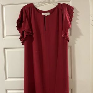 Beautiful flutter-sleeve LOFT Dress
